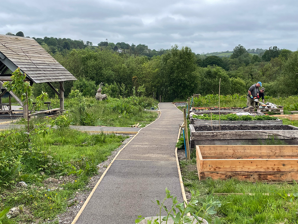 Photograph showing the accessible path leading through Yr Ardd.